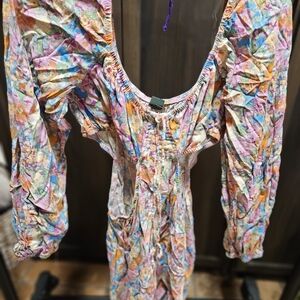 Wild Fable Multicolor Floral Cut Out Sides Dress